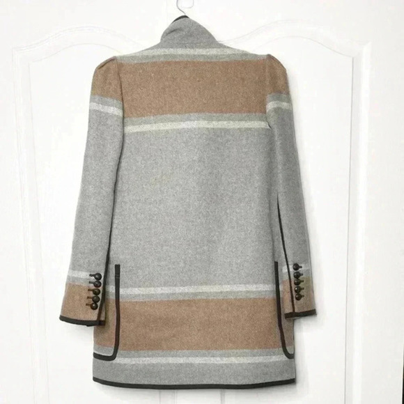 Veronica Beard - Flint Dickey Wool-Blend‎ Coat, Camel/Grey Multi Size XS - Picture 10 of 13